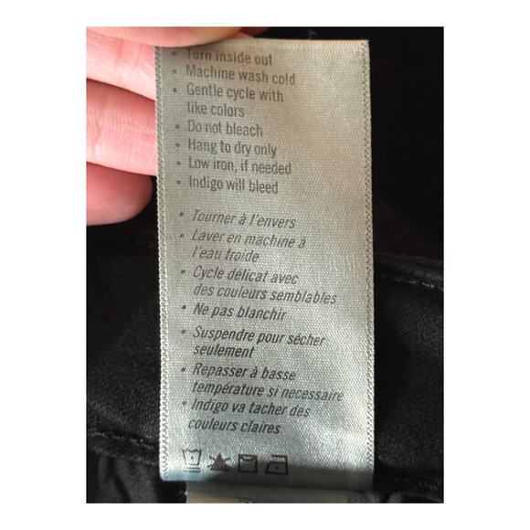 PAIGE Jolie Cargo midrise Straight Leg pants black size 25 - Picture 5 of 6